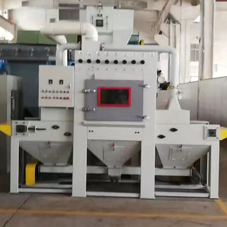 阿坝自动式环保不锈钢双面喷砂机高科技设备