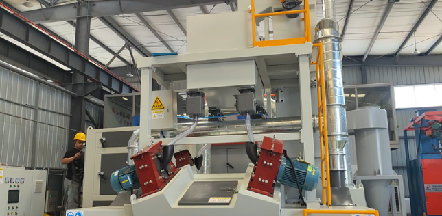 阿坝板材除锈强化，通过式抛丸机应用案例